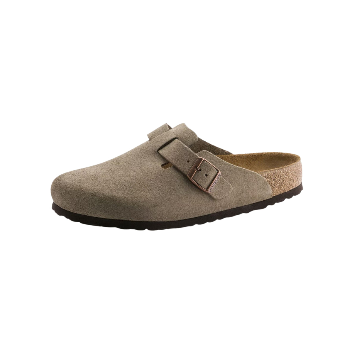 Birkenstock Boston Soft footbed Suede Leather Unisex Clog Sandal - Taupe