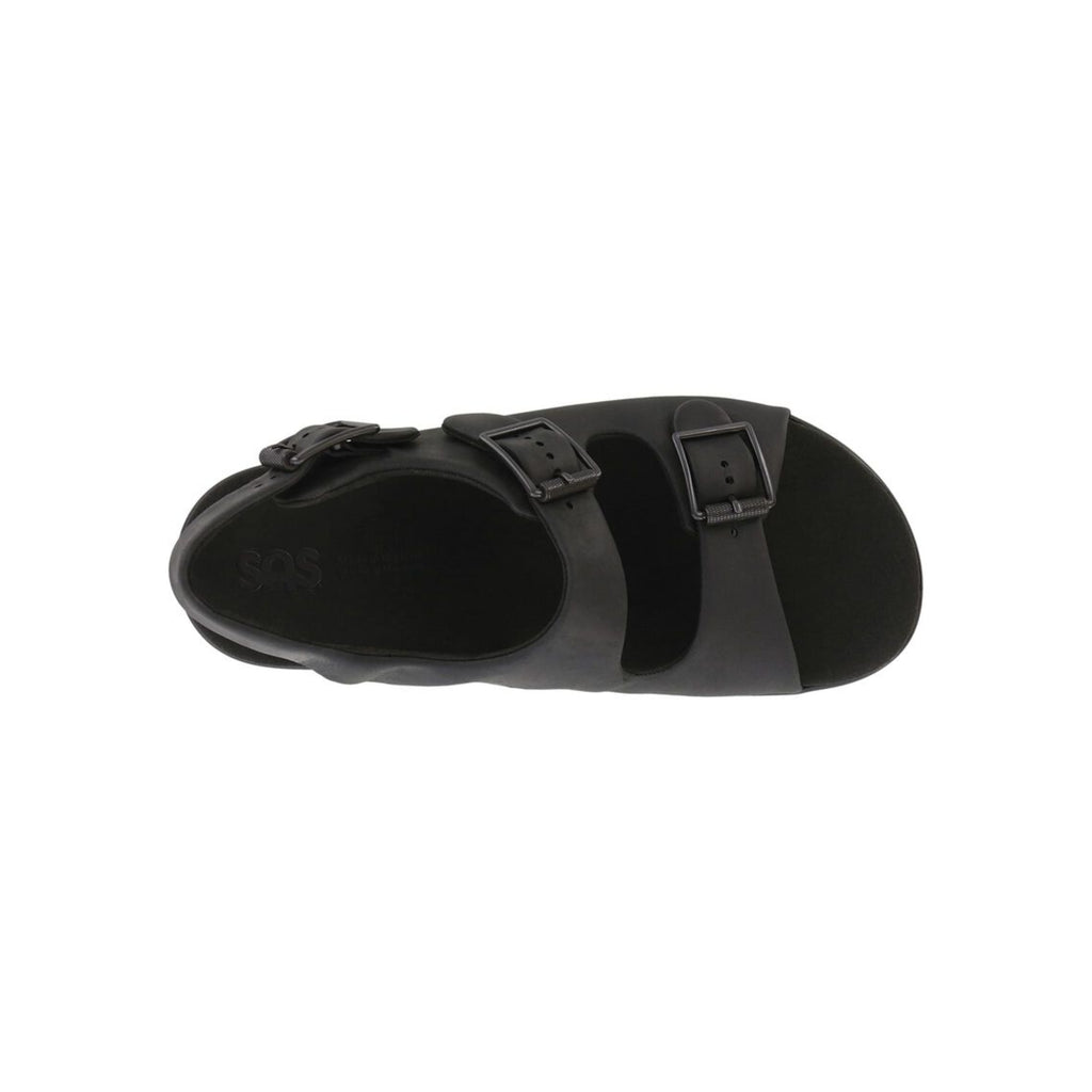 SAS Men's Bravo Leather Adjustable Heel Strap Sandal – Black Bear