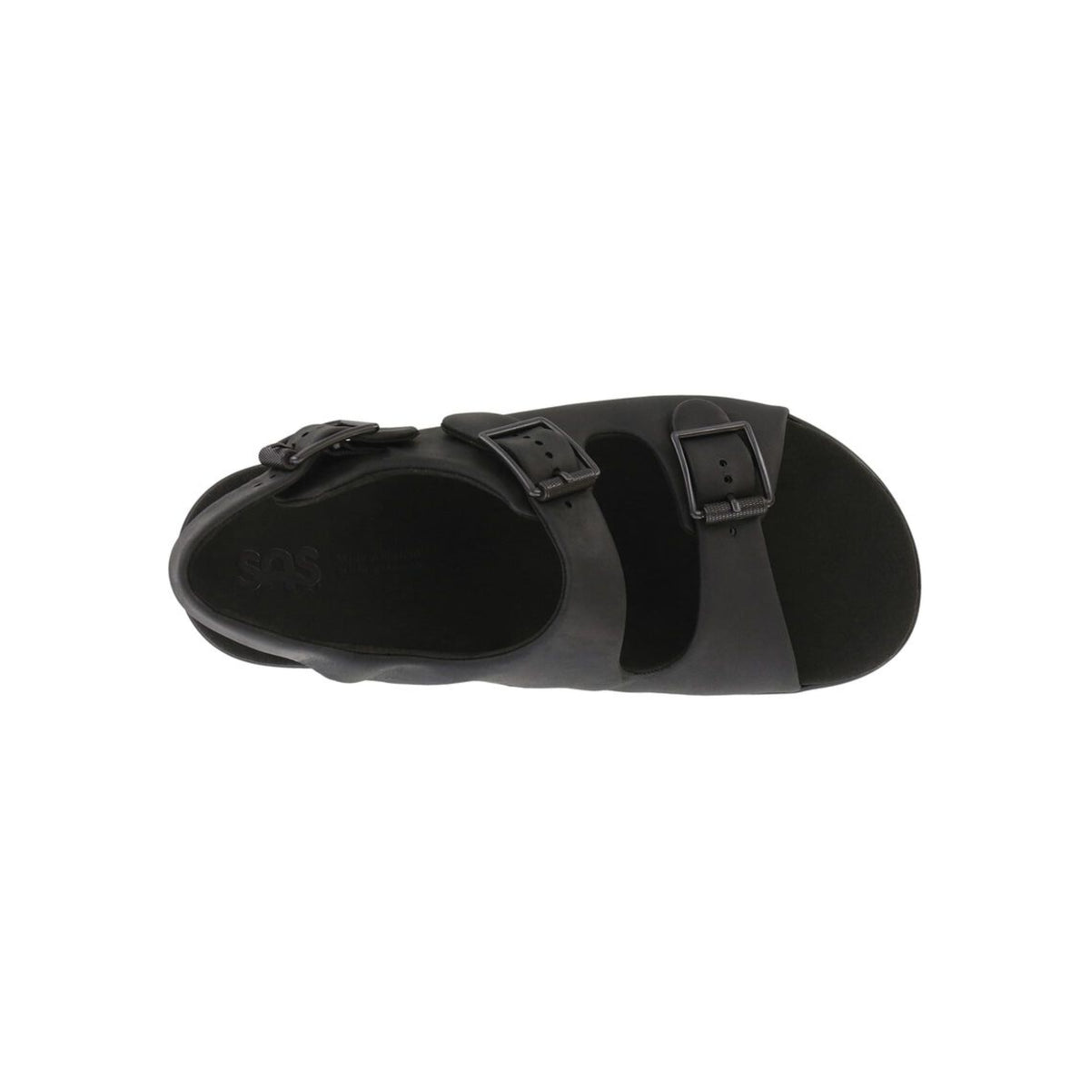SAS Men's Bravo Leather Adjustable Heel Strap Sandal – Black Bear