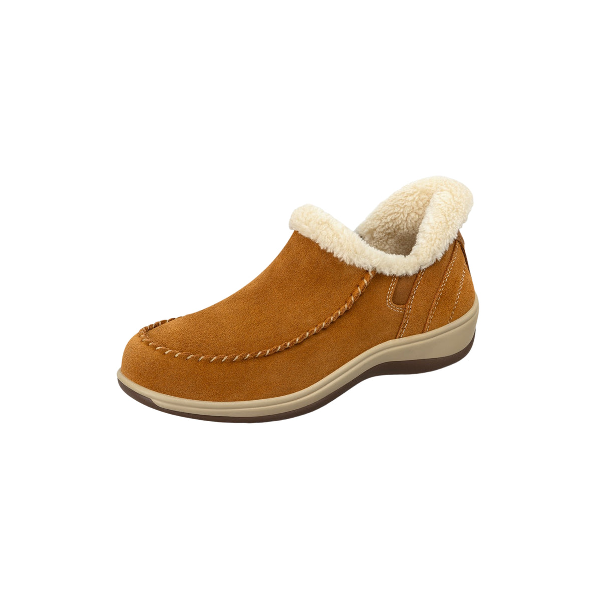 Orthofeet Women's Lorin Hands-Free Orthopedic Slipper Shoes - Camel