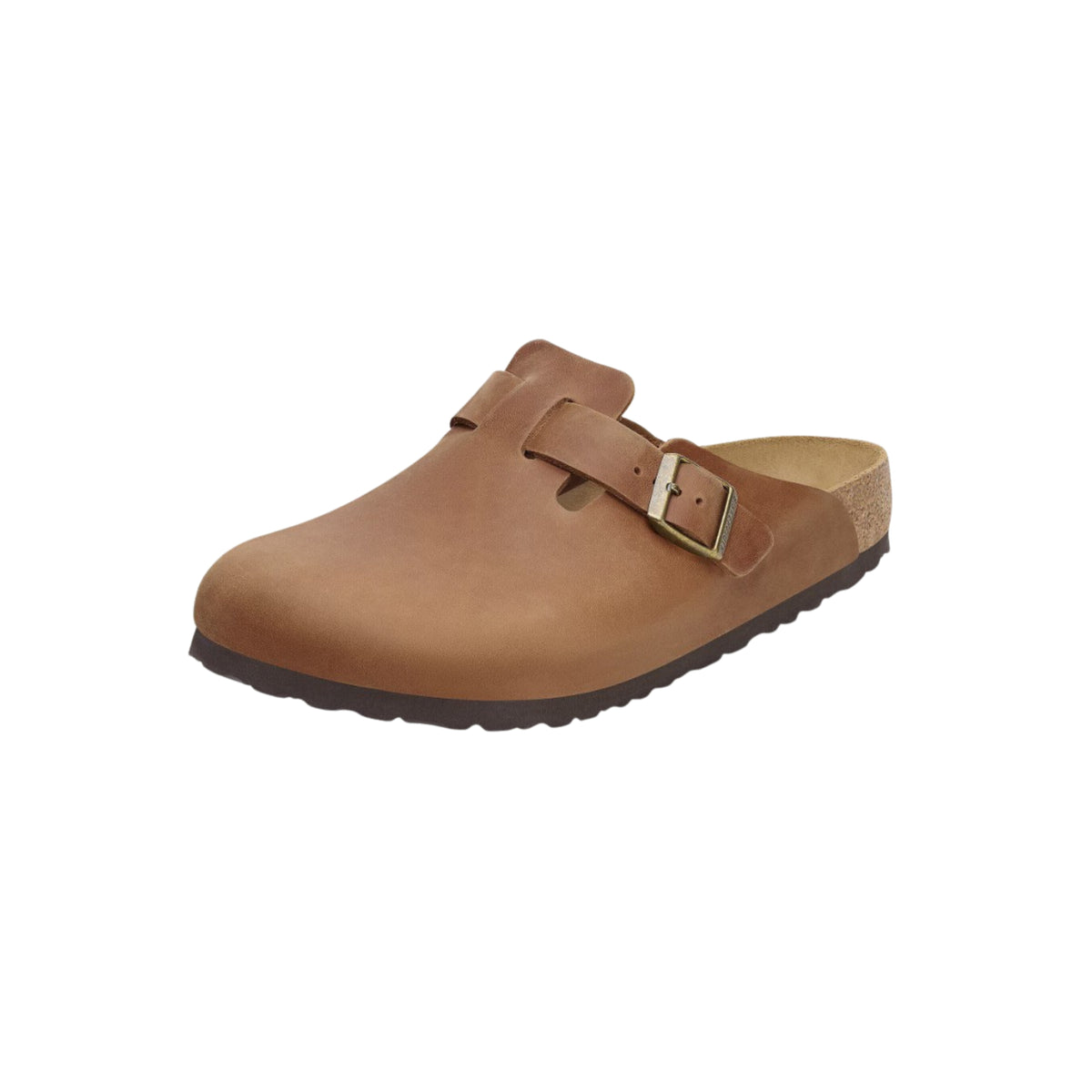 Birkenstock Boston BS Oiled Leather Clog Sandals - Cognac