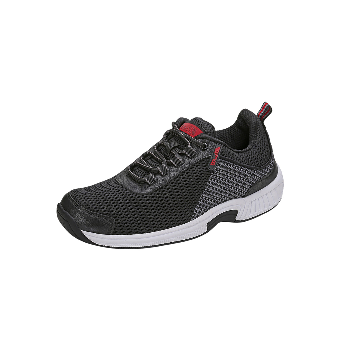 Orthofeet Edgewater Men's Wool Blend Orthotic Walking Shoes - Black
