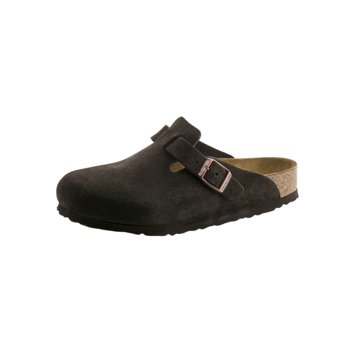 Birkenstock Boston Soft Footbed Suede Leather Clog Sandals - Mocha
