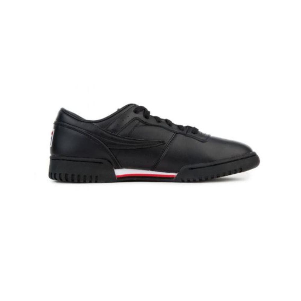 Fila Men's Original Fitness Leather Sneakers - Black/White/Fila Red