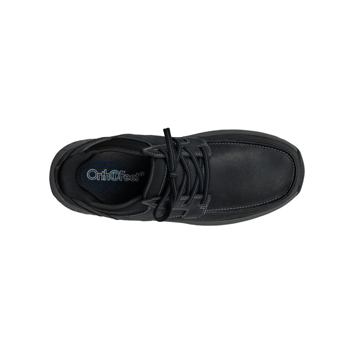 Orthofeet Men’s Verno Hands-Free Orthopedic Leather Boots – Black