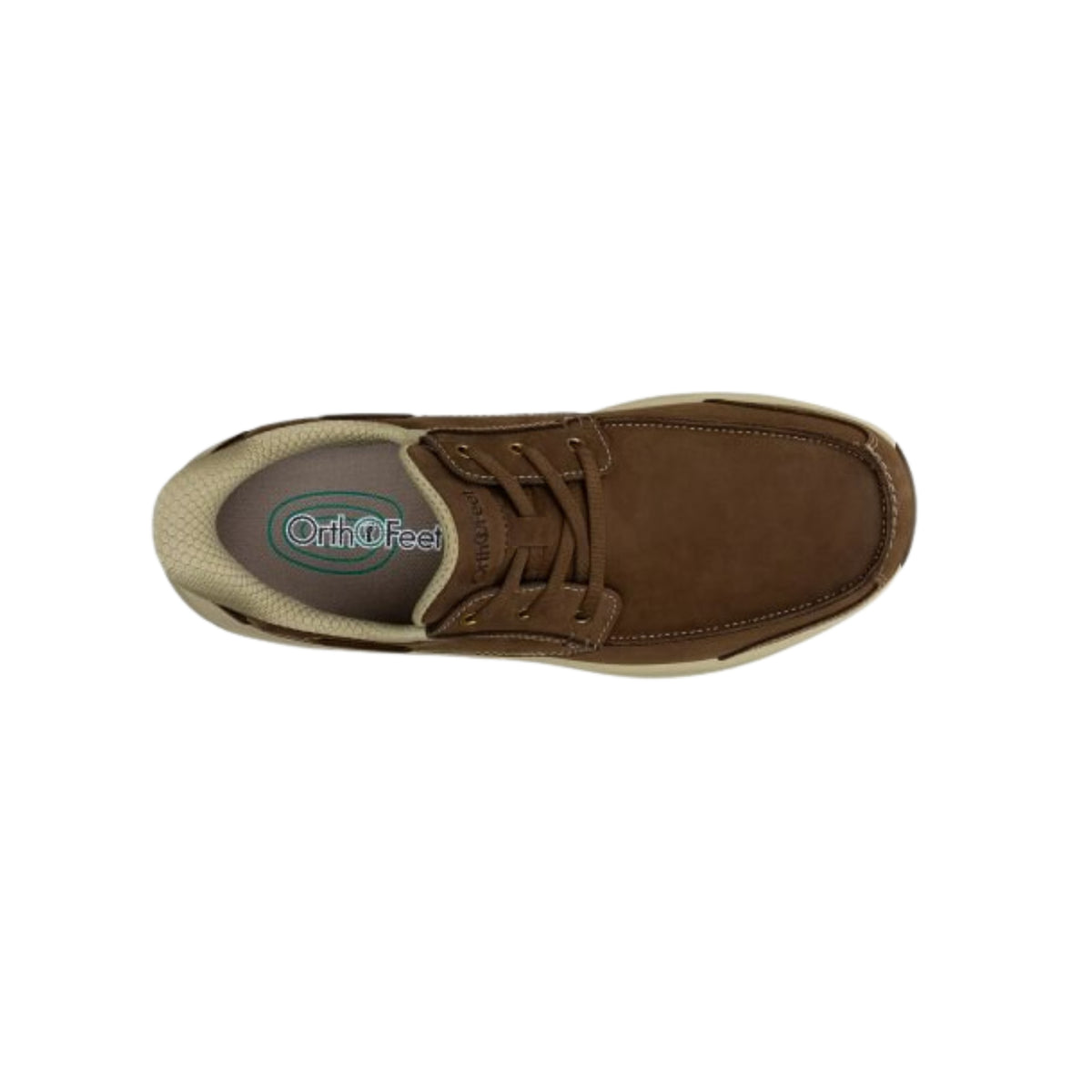 Orthofeet Men's Commander - Hands-Free Boat Shoe - Brown
