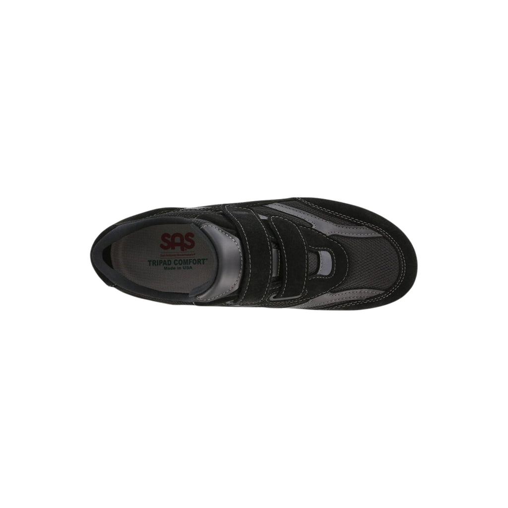 SAS Men's JV Mesh Adjustable Comfort Walking Shoe – Black