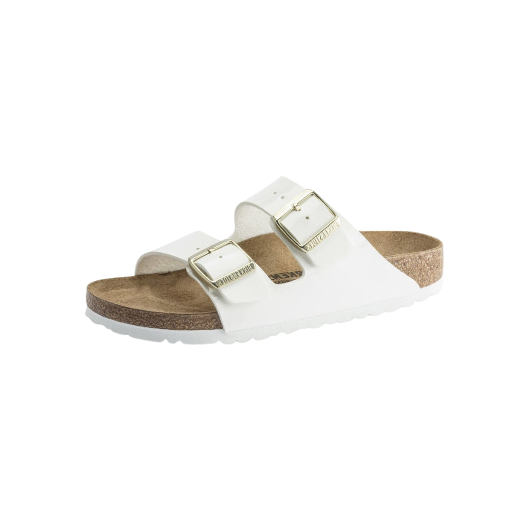 Birkenstock Unisex Arizona Birko Flor Sandals - Patent White