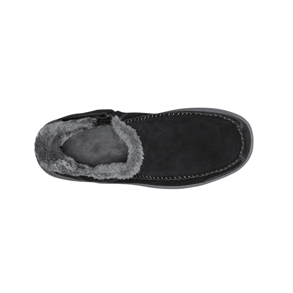 Orthofeet Vito Men's Hands-Free Suede Orthopedic Slipper Shoes - Black