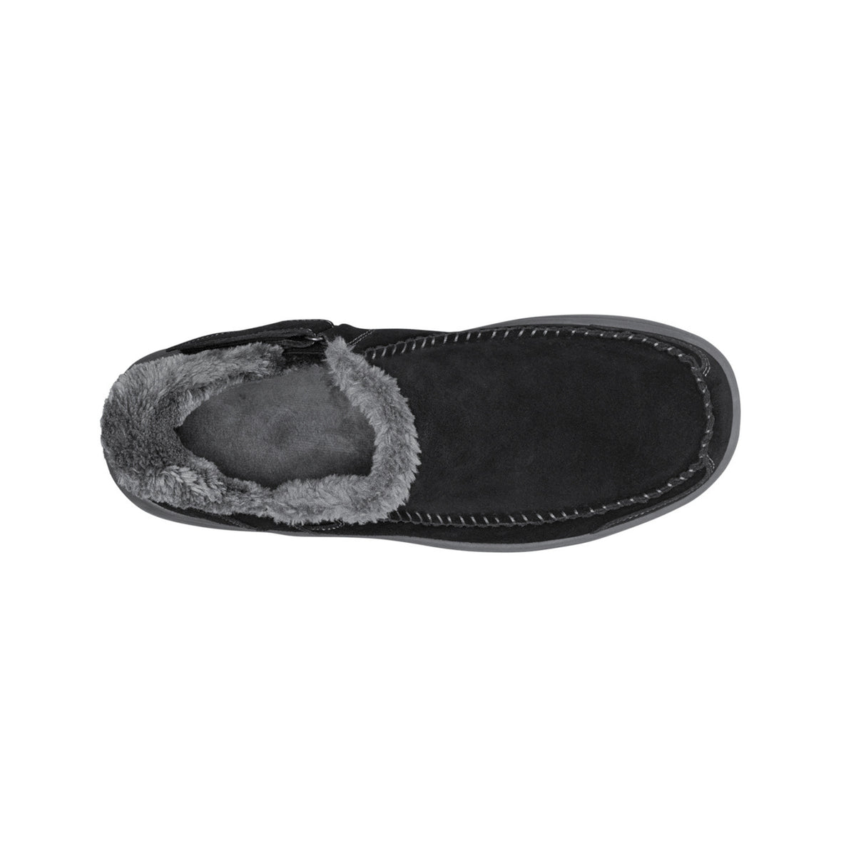 Orthofeet Vito Men's Hands-Free Suede Orthopedic Slipper Shoes - Black