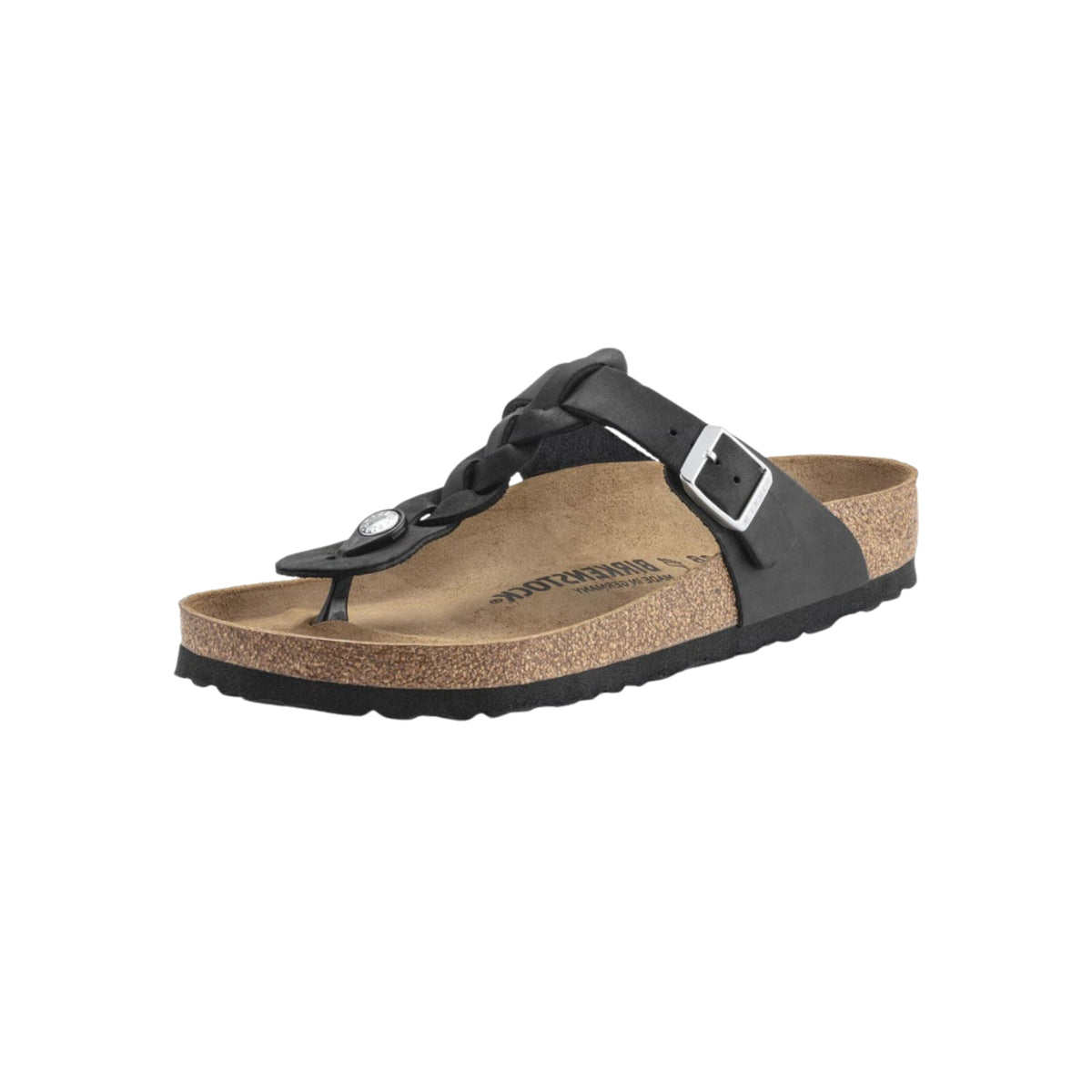 Birkenstock Gizeh Braided - Black Leather Sandals