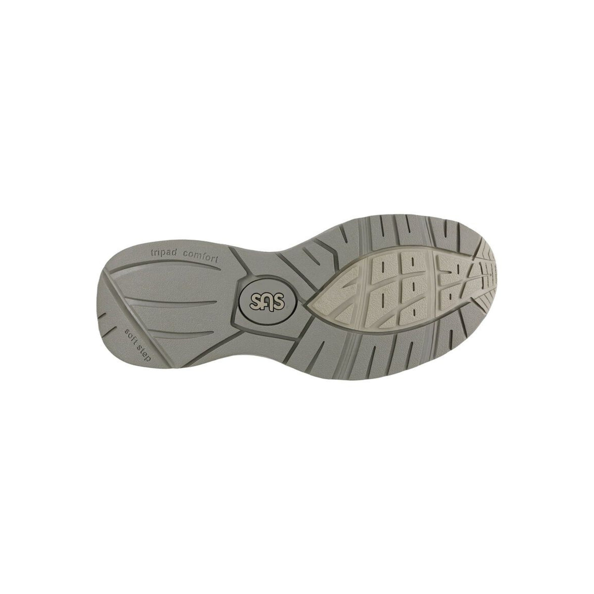 SAS Men's Journey Mesh Lightweight Sport Walking Shoe – White / Gray