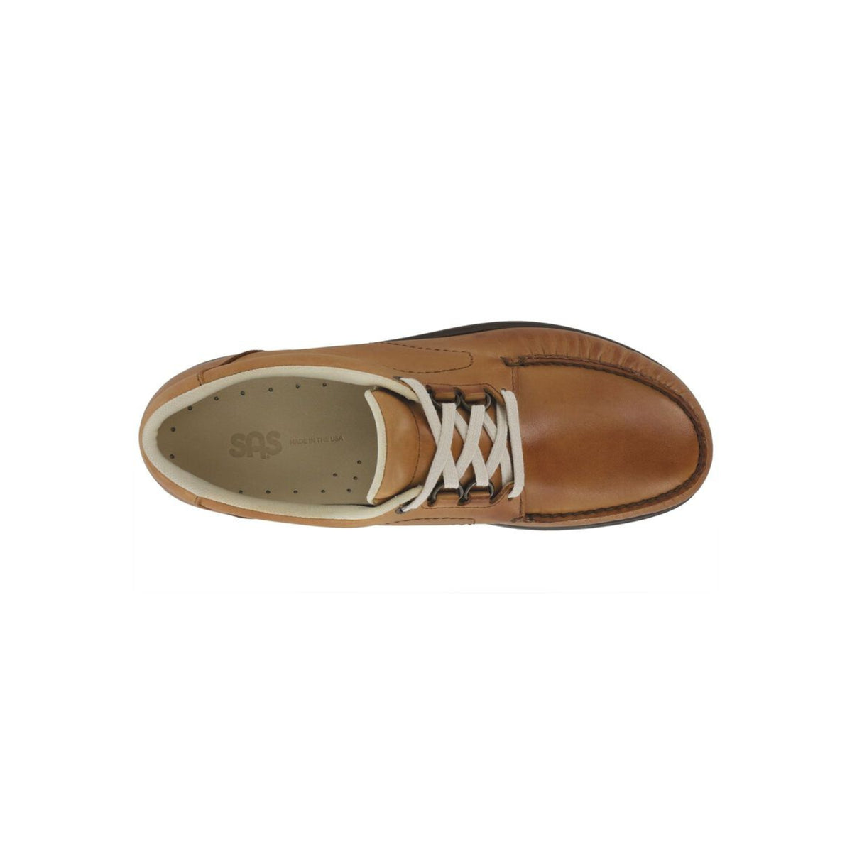 SAS Men's Bout Time Lux Leather Hand-Sewn Moccasin Shoe – Hazel