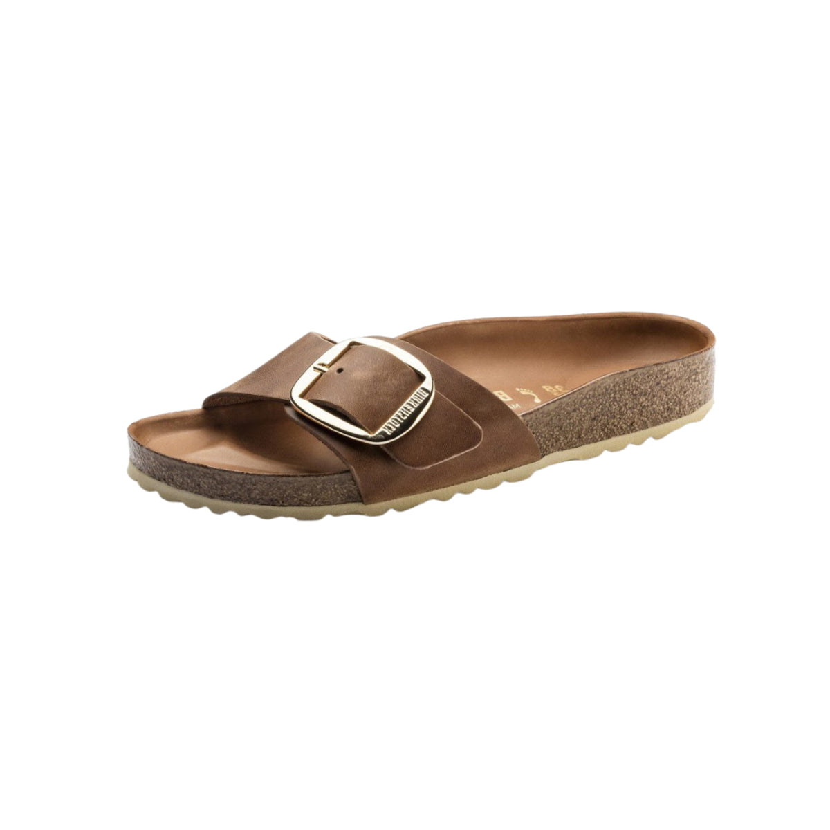Birkenstock Madrid Big Buckle Sandals – Cognac Oiled Leather (Narrow Fit)