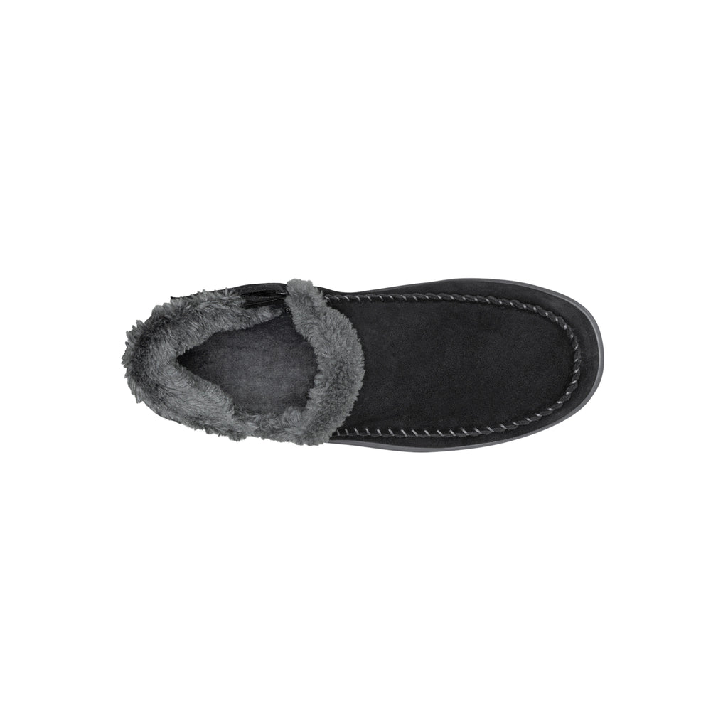Orthofeet Women's Lorin Hands-Free Suede Orthopedic Slippers-Black