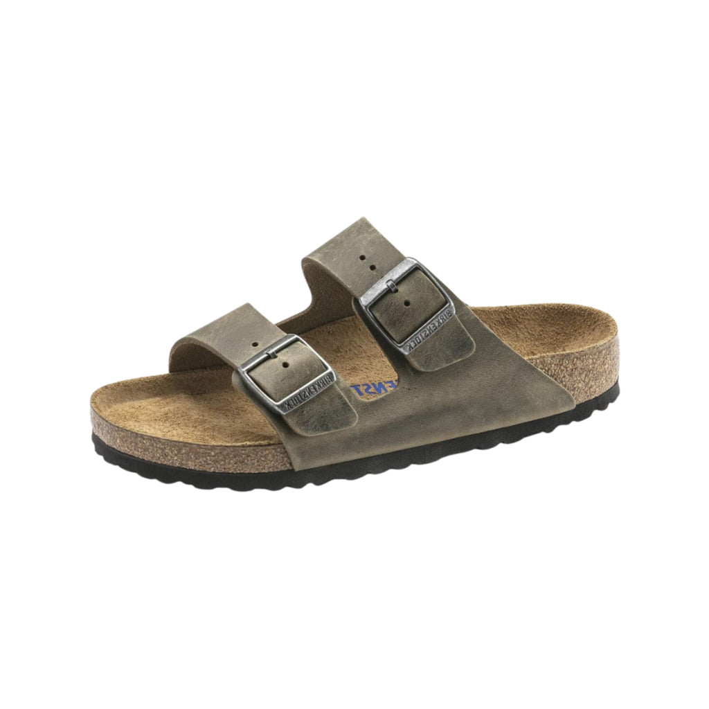Birkenstock Arizona Soft Footbed Oiled Leather Faded Khaki Sandal