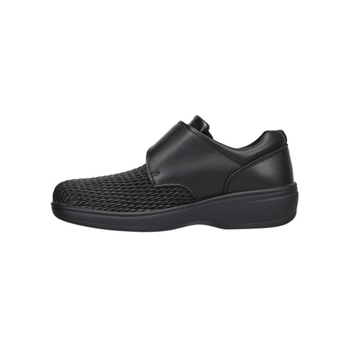 Propét Women's Olivia Stretchable Leather Slip-On Shoe – Black