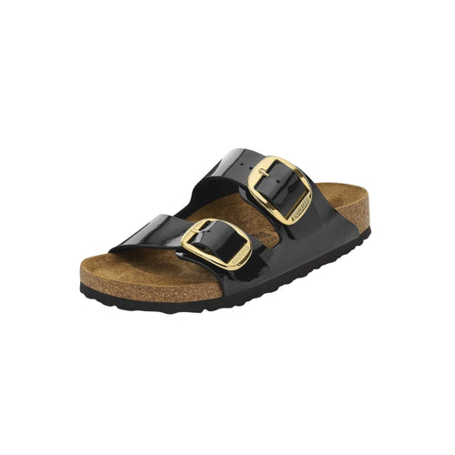 Birkenstock Arizona Big Buckle | Hex Black Patent Natural Leather (Narrow Fit)