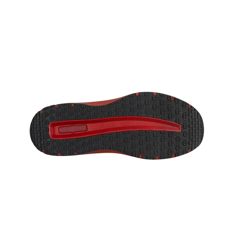 Orthofeet Men’s Tilos Hands-Free Slip-On Sneakers – Gray/Red