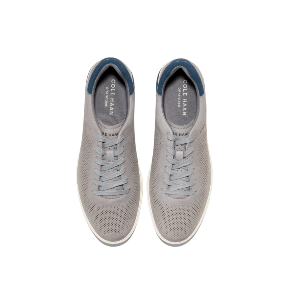 Cole Haan Men's GrandPrø Angleace Leather Sneakers - Sea Stone/Big Dipper/Ivory