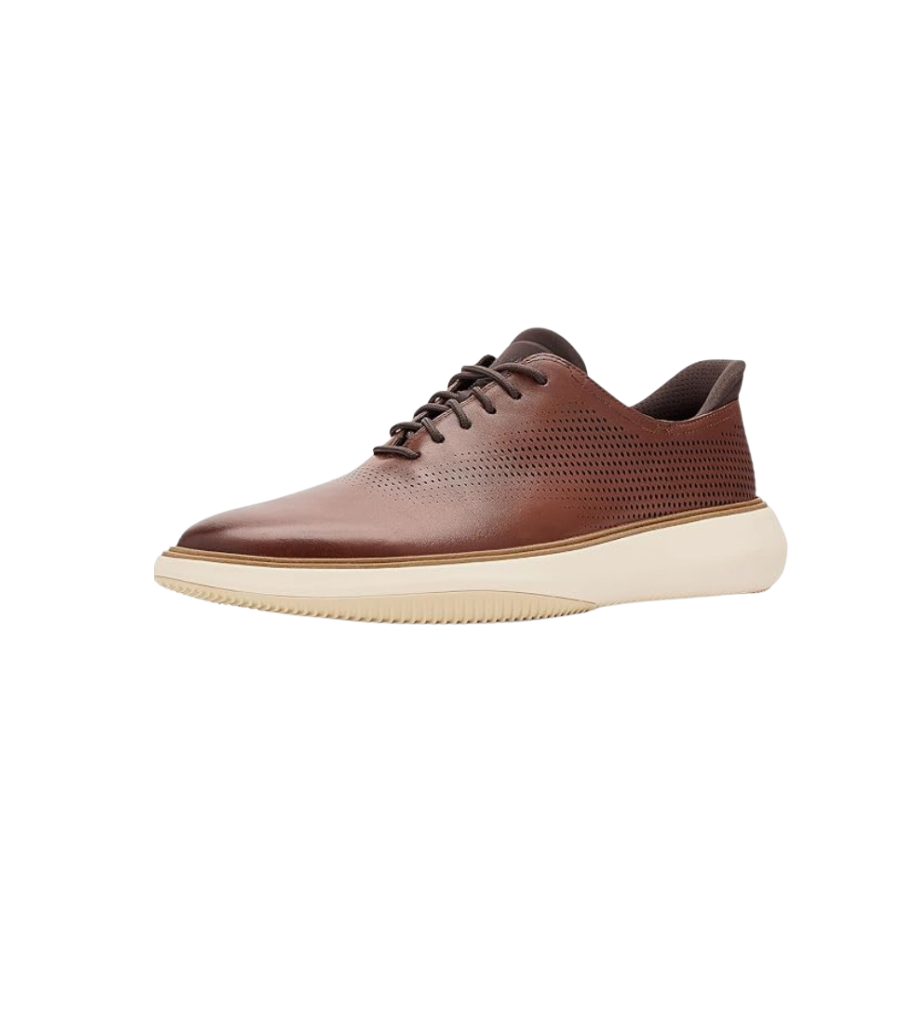 Cole Haan Men's Grand Phaze Laser Quick-On Leather Oxford - British Tan/Dark Natural
