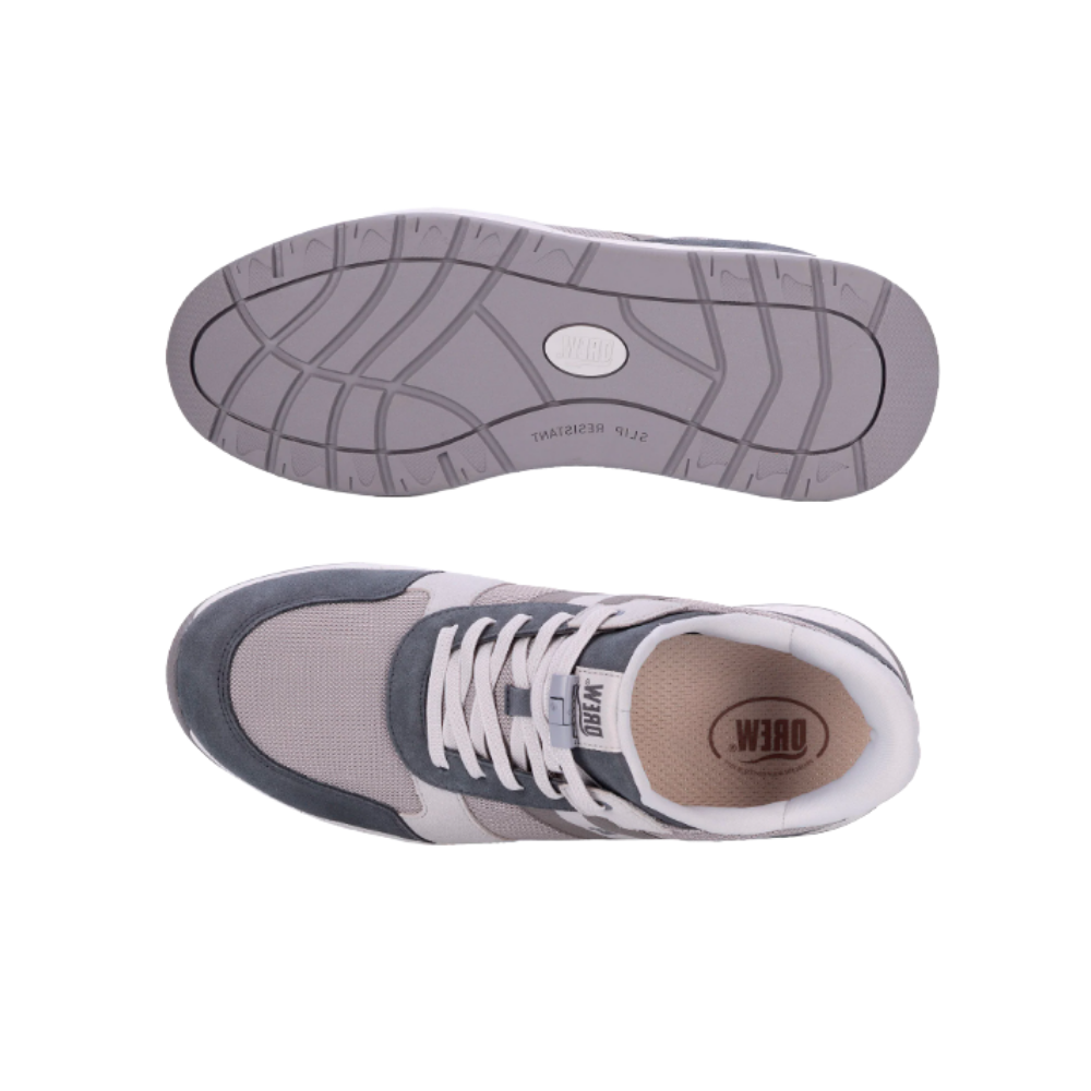 Drew Connor Shoe – Grey Suede Combo (Men’s Comfort Casual)