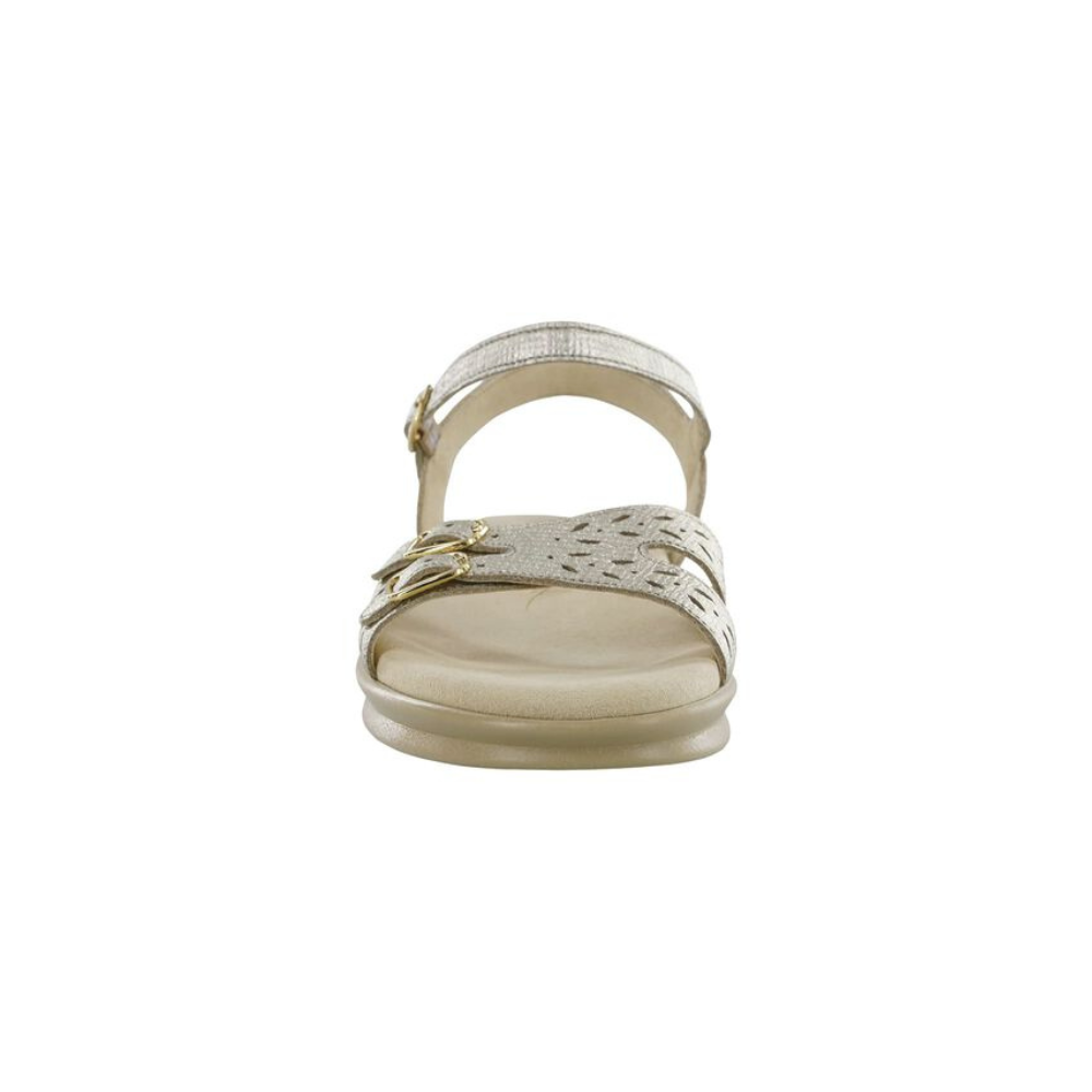 SAS Women's Duo - Quarter Strap Comfort Sandal - Gold Linen