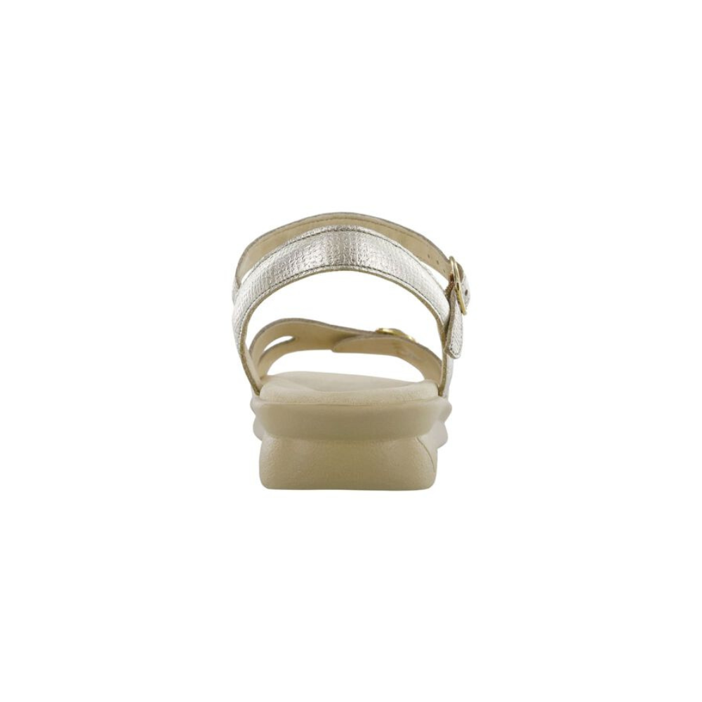SAS Women's Duo - Quarter Strap Comfort Sandal - Gold Linen