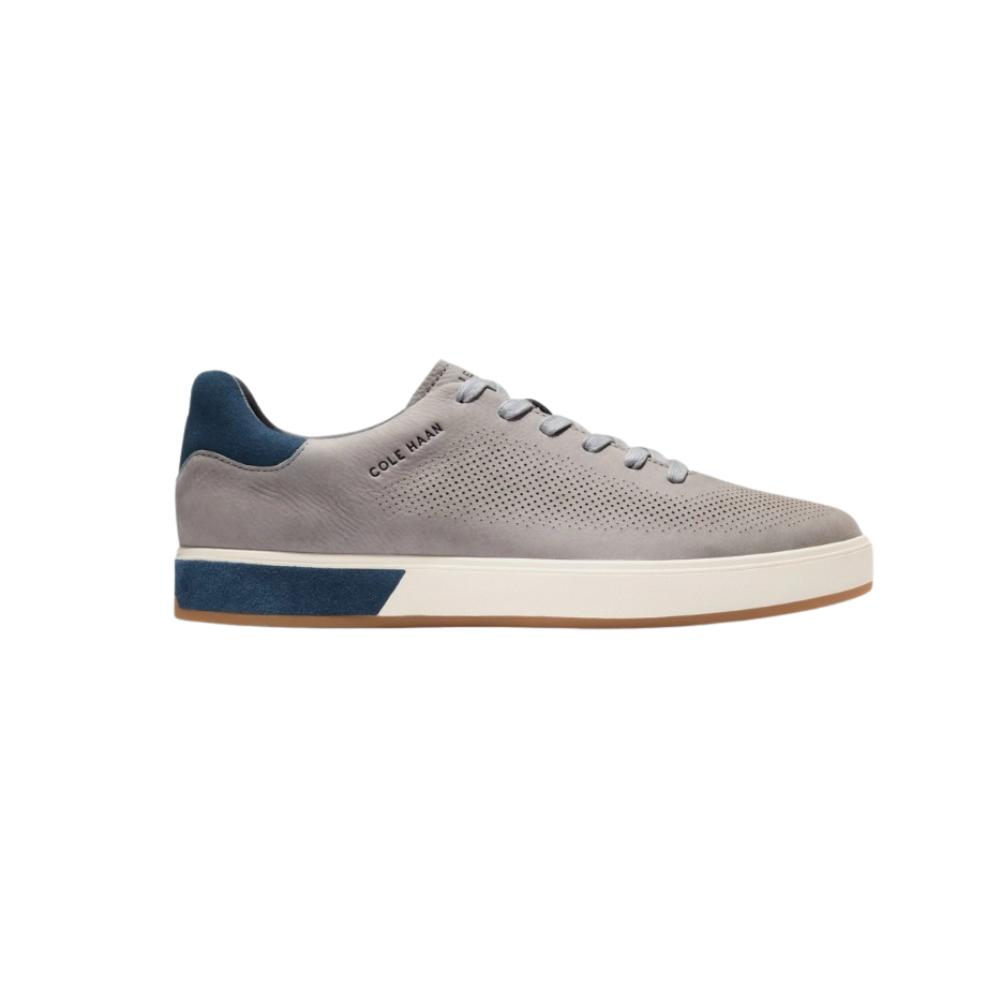 Cole Haan Men's GrandPrø Angleace Leather Sneakers - Sea Stone/Big Dipper/Ivory