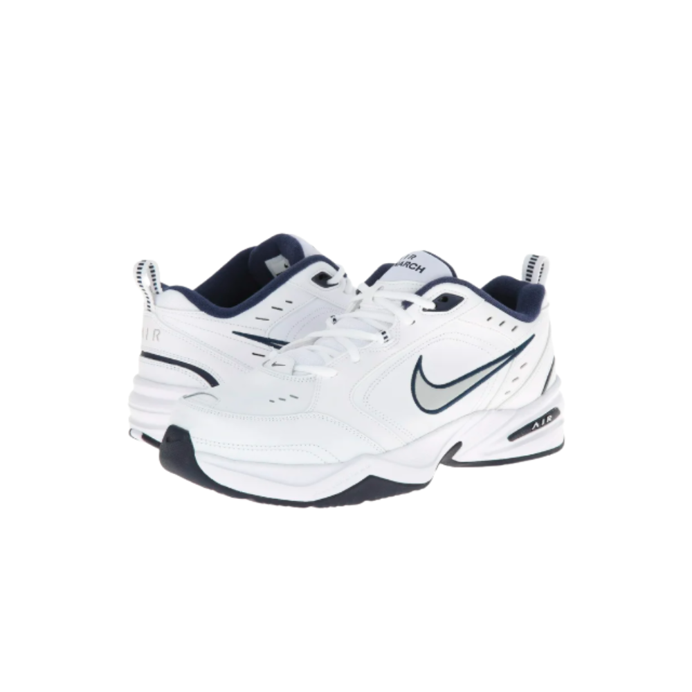 Nike Air Monarch IV Men's Training Shoes | White/Metallic Silver