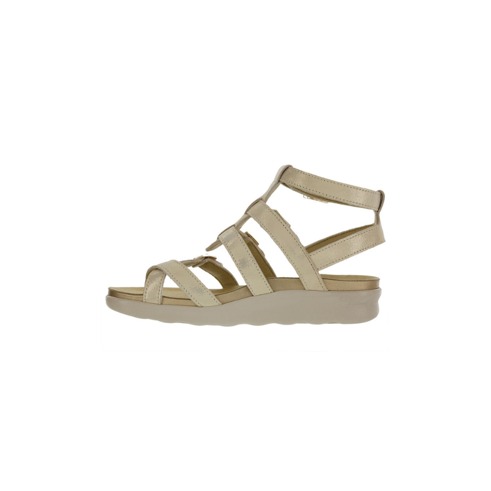 SAS Women's Aria Gladiator Leather Sandal - Soft Gold