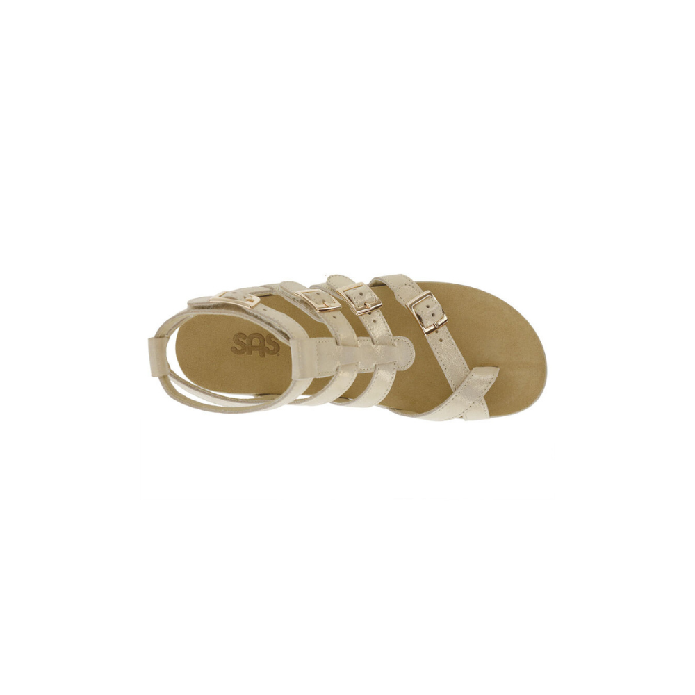 SAS Women's Aria Gladiator Leather Sandal - Soft Gold