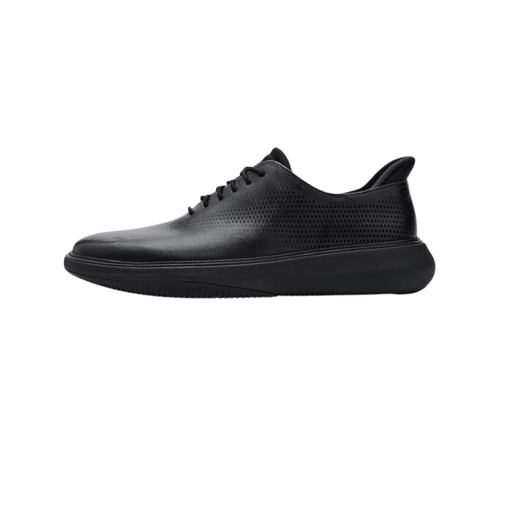 Cole Haan Men's Grand Phaze Laser Quick-On Leather Oxford - Black/Black