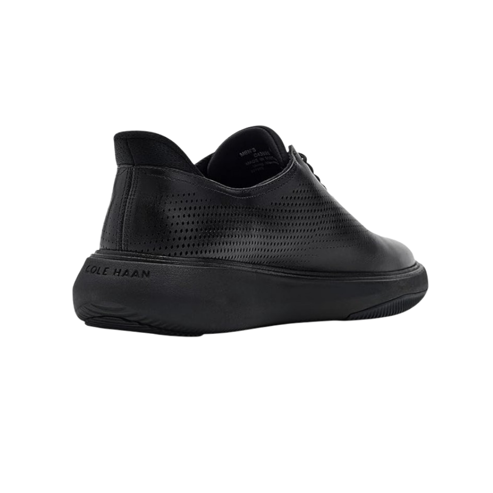 Cole Haan Men's Grand Phaze Laser Quick-On Leather Oxford - Black/Black