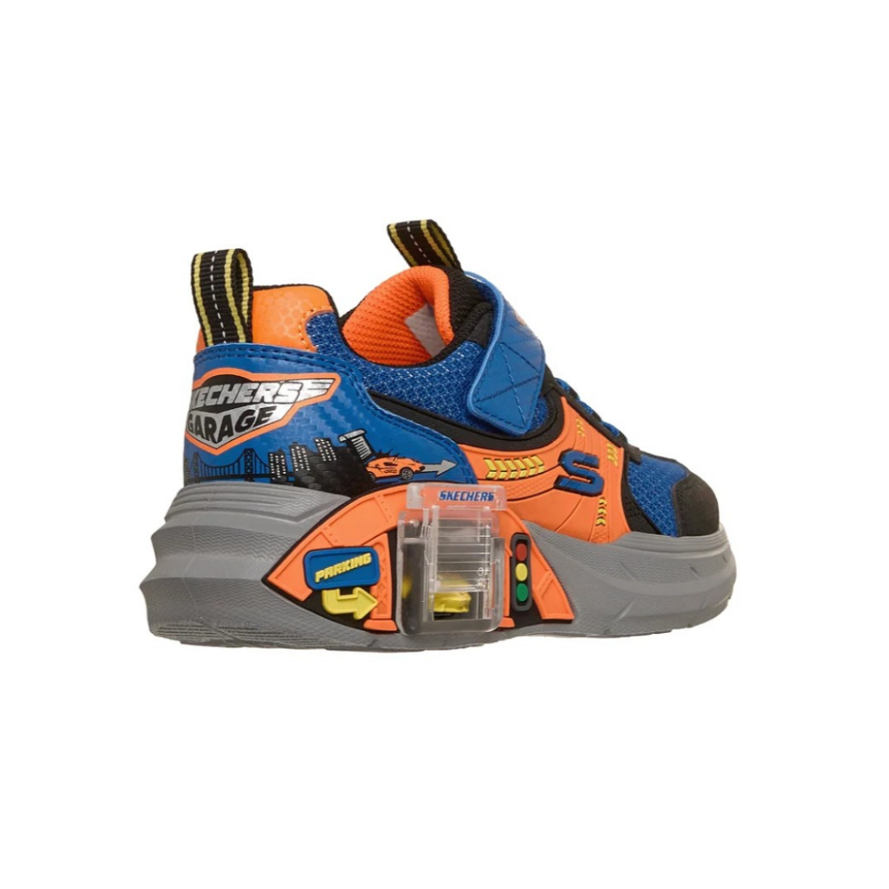 Skechers Boys' Garage Interactive Sneakers - Black / Blue / Orange