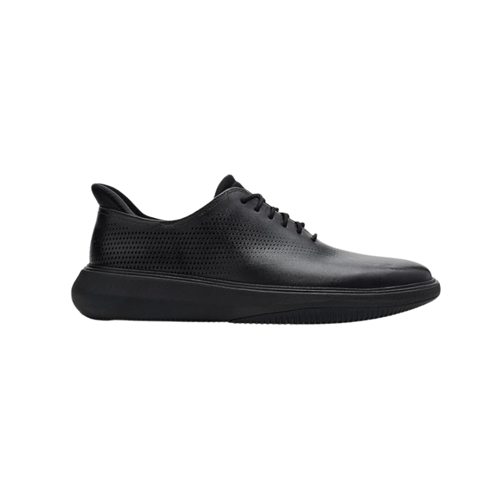 Cole Haan Men's Grand Phaze Laser Quick-On Leather Oxford - Black/Black