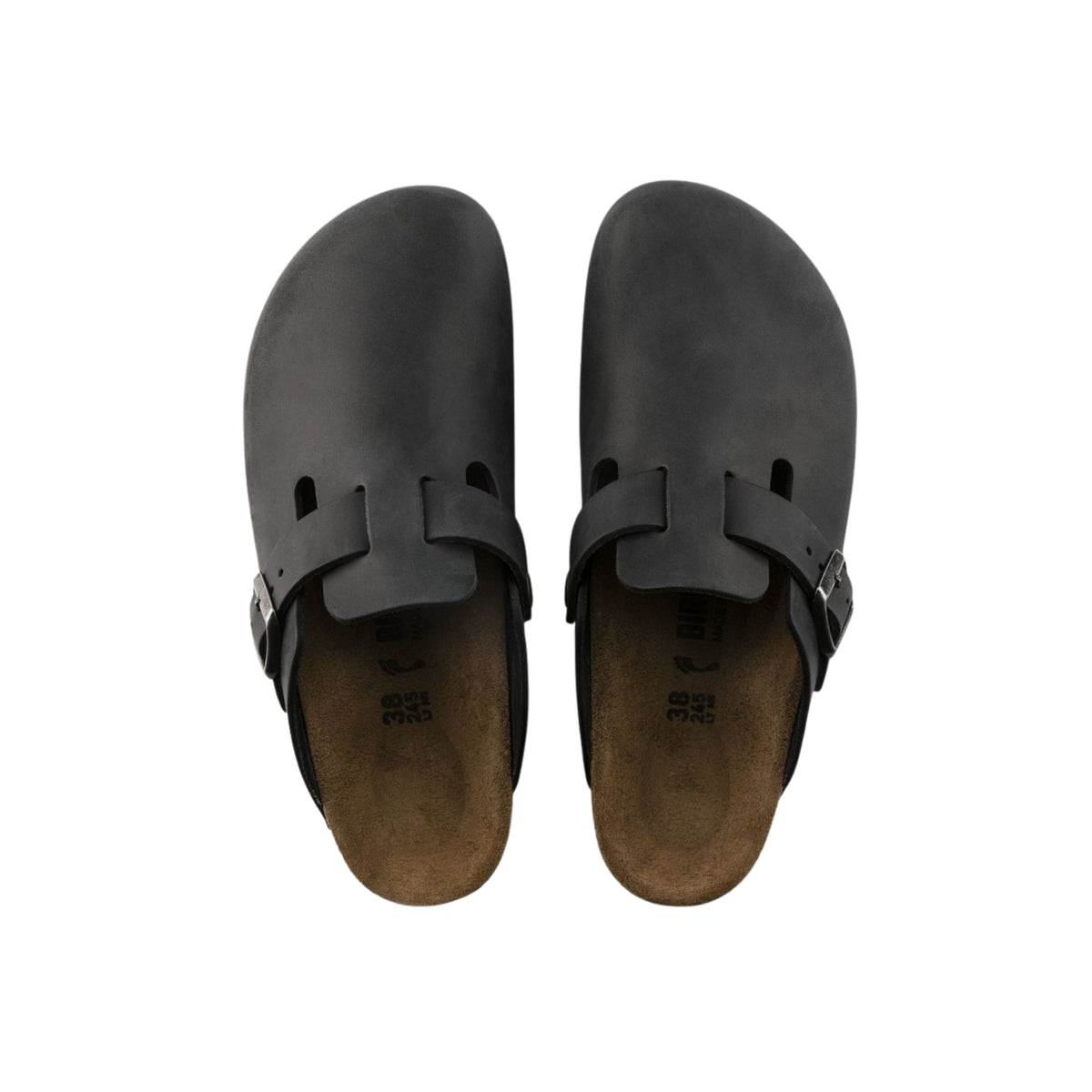 Birkenstock Unisex Boston BS Oiled Leather Clog Sandal - Black