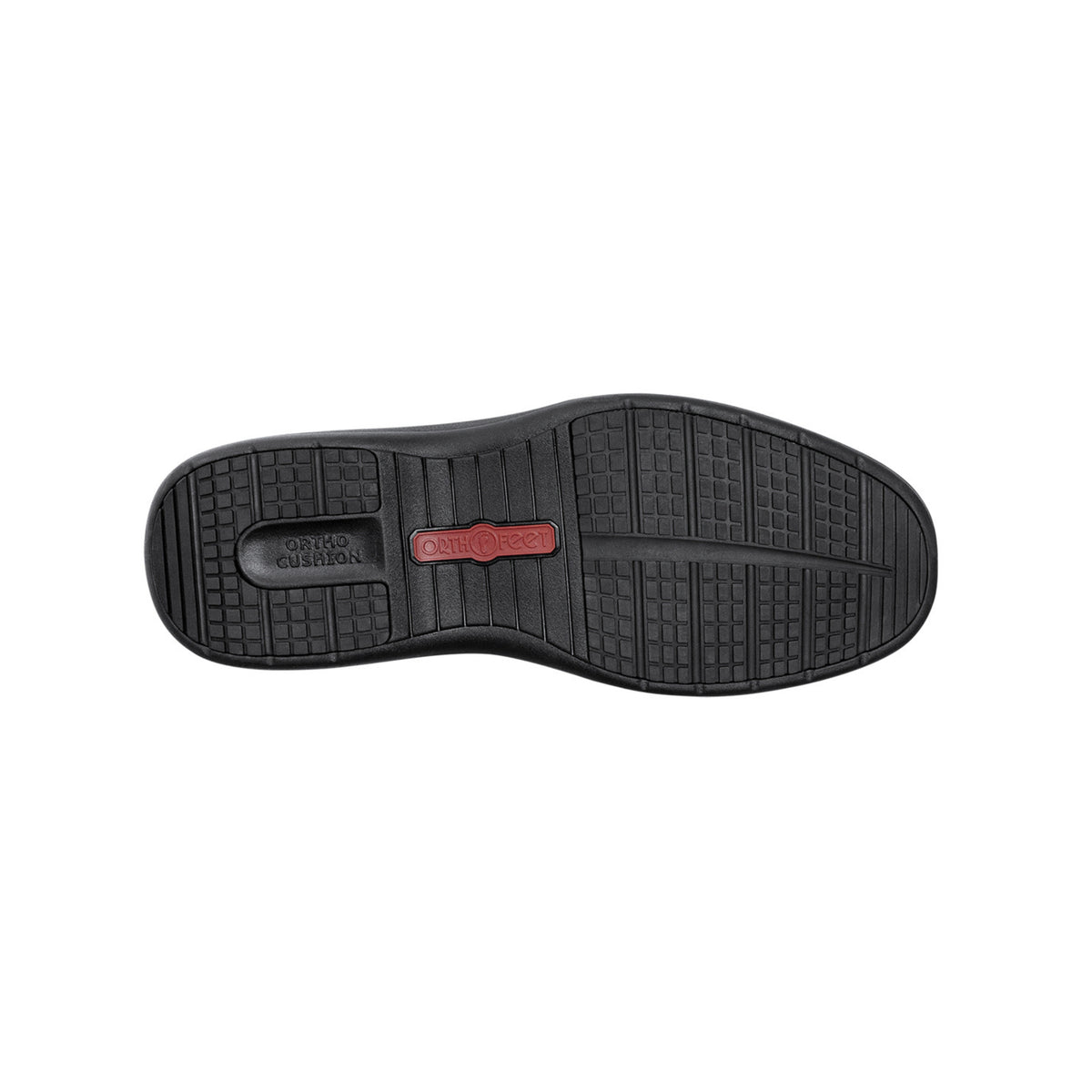 Orthofeet Men's Moreno Leather Orthotic Walking Shoes - Black