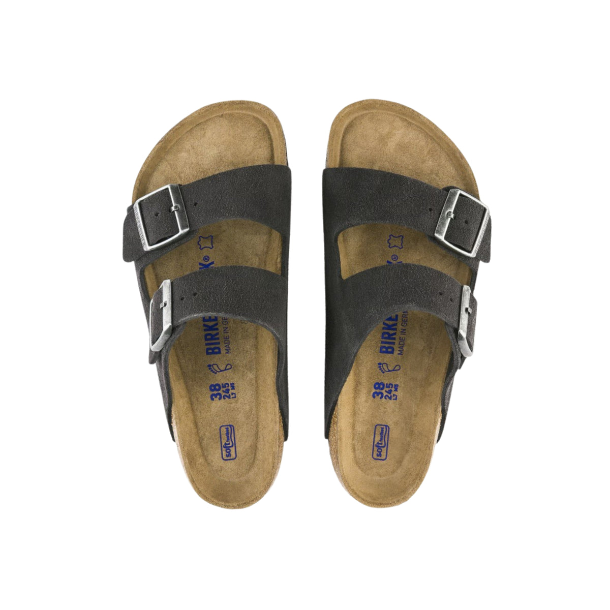 Arizona Sandal Iron Oiled Leather with Soft Footbed