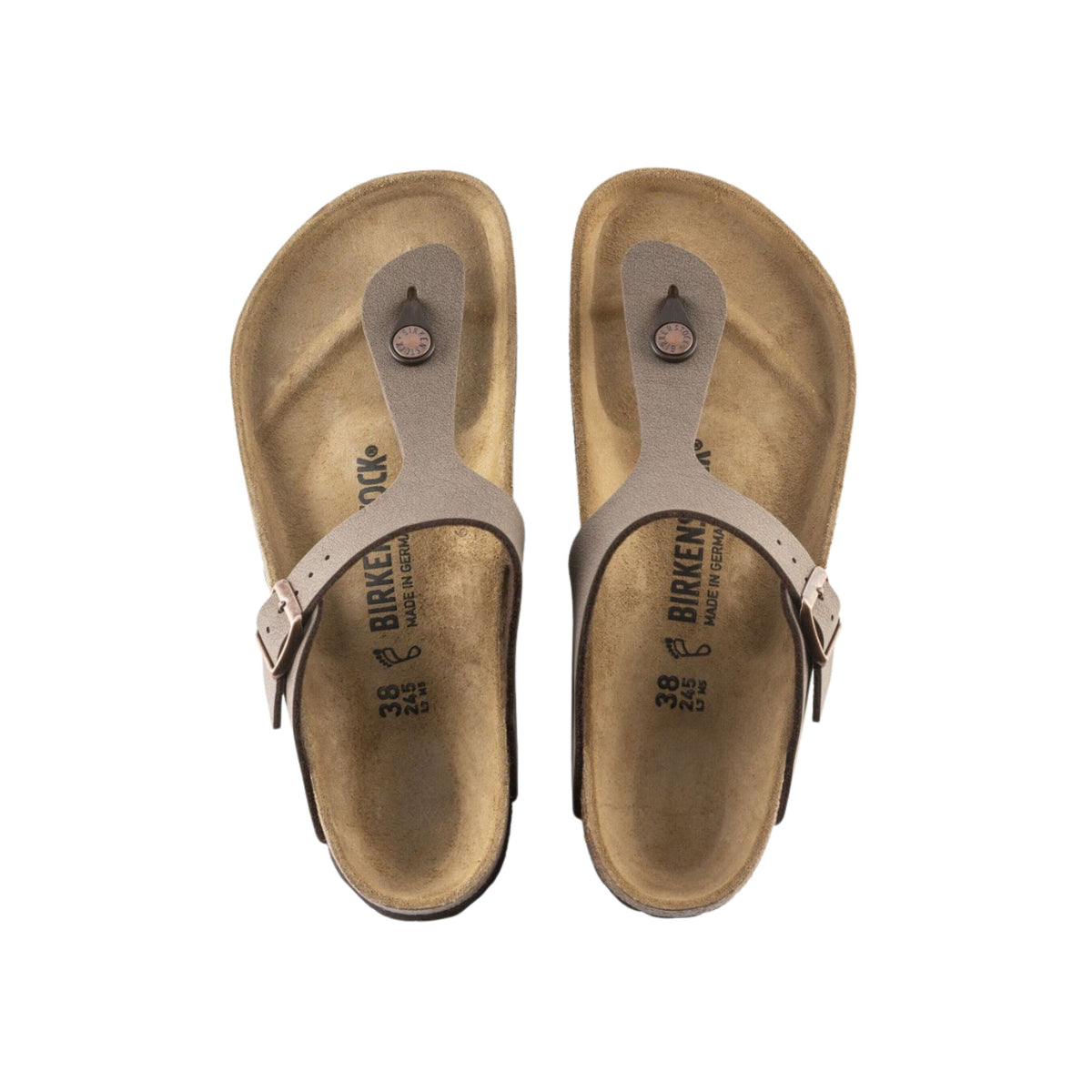 Birkenstock Gizeh – Birkibuc Women's Leather Thong Sandals Mocha 43751