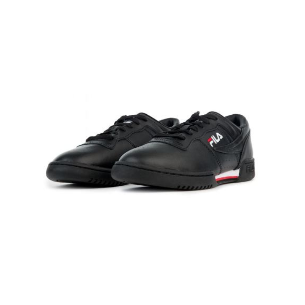 Fila Men's Original Fitness Leather Sneakers - Black/White/Fila Red