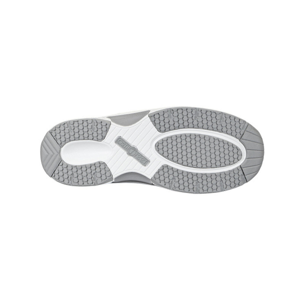 Orthofeet Men’s Edgewater Stretch Knit Orthopedic Walking Shoes – Gray