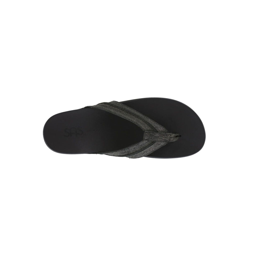 SAS Men's Escape Leather Flip-Flop Comfort Sandal - Iron