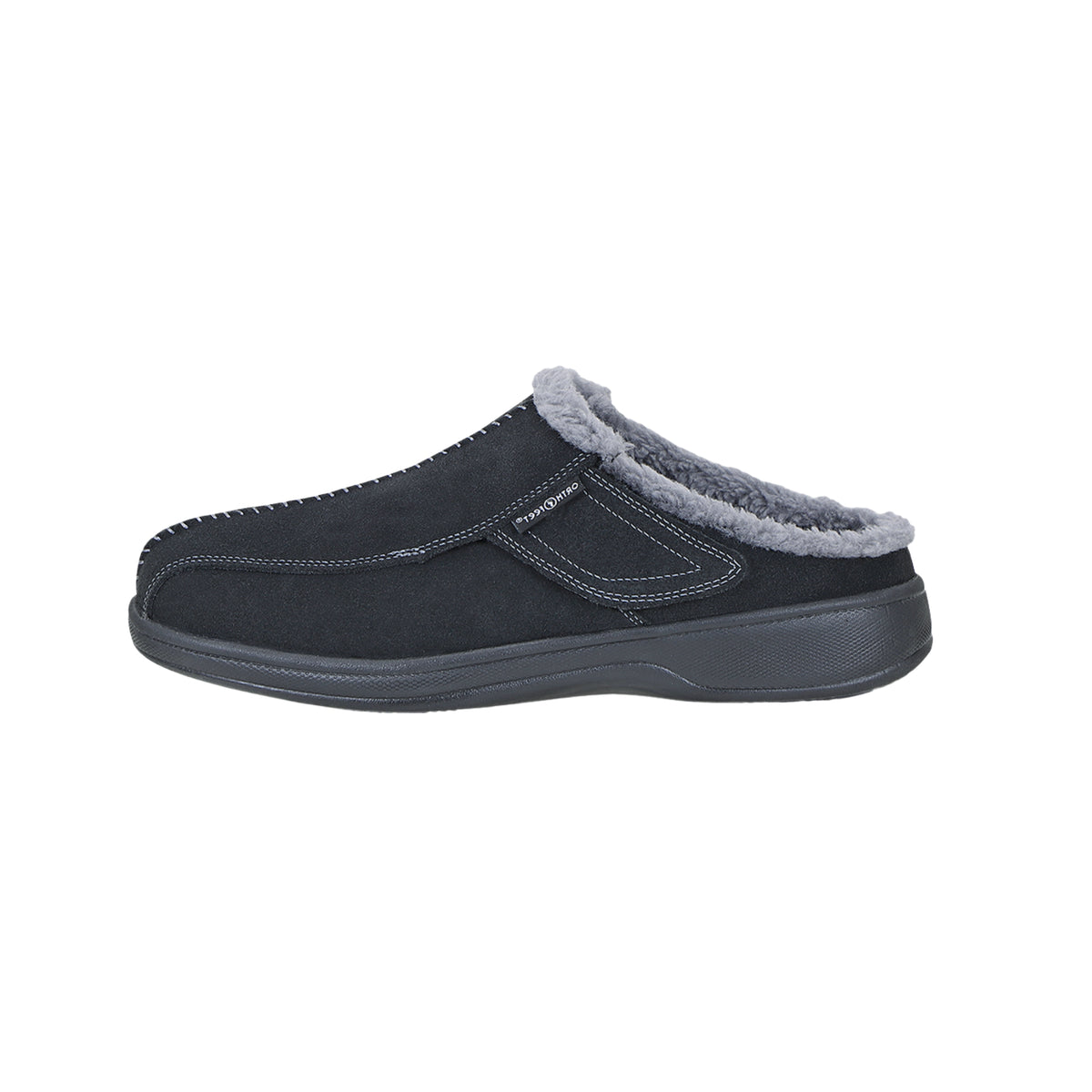 Orthofeet Men’s Asheville Custom Orthotic Compatible Slippers – Black