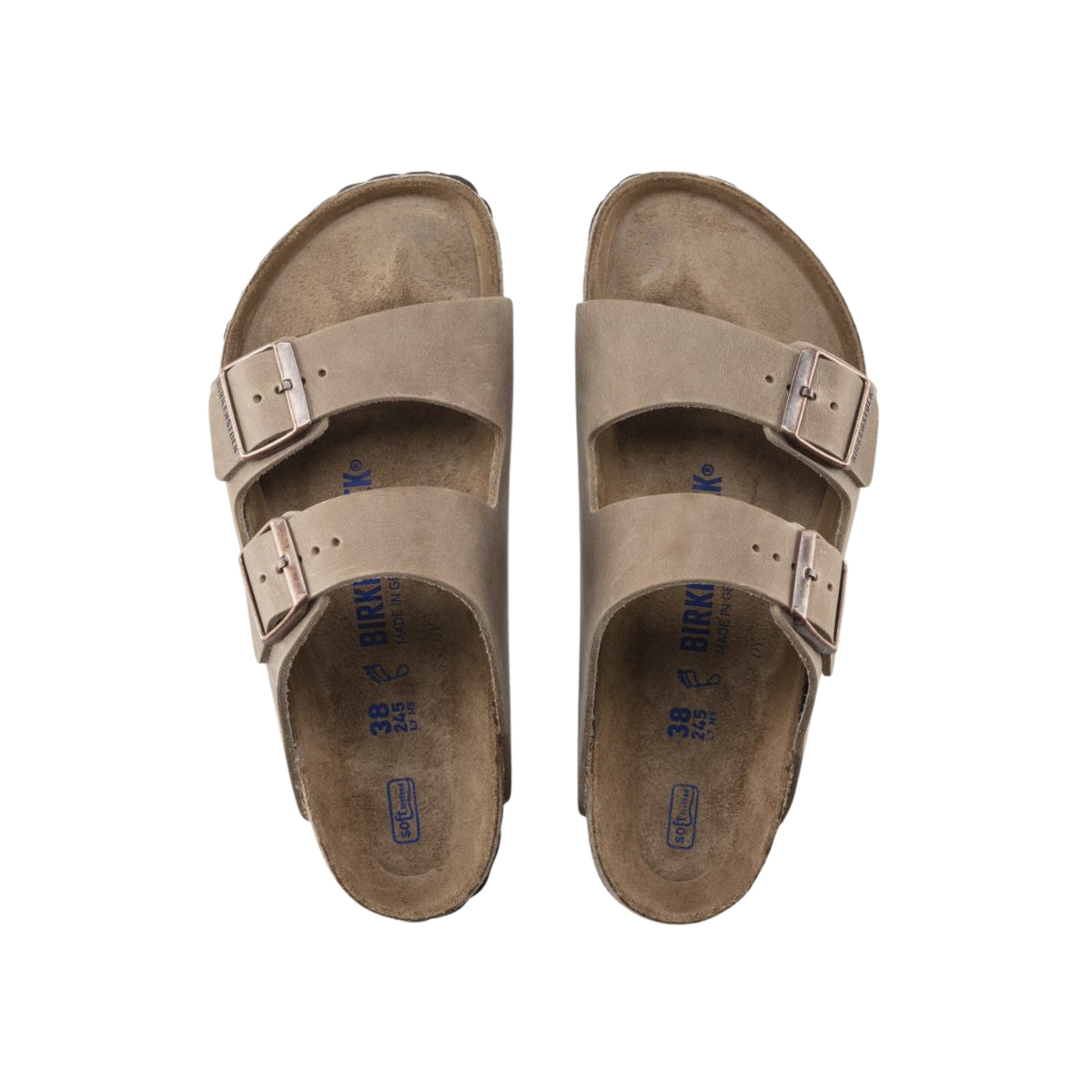 Birkenstock Arizona Oiled Leather Sandals – Tobacco Brown Soft Footbed