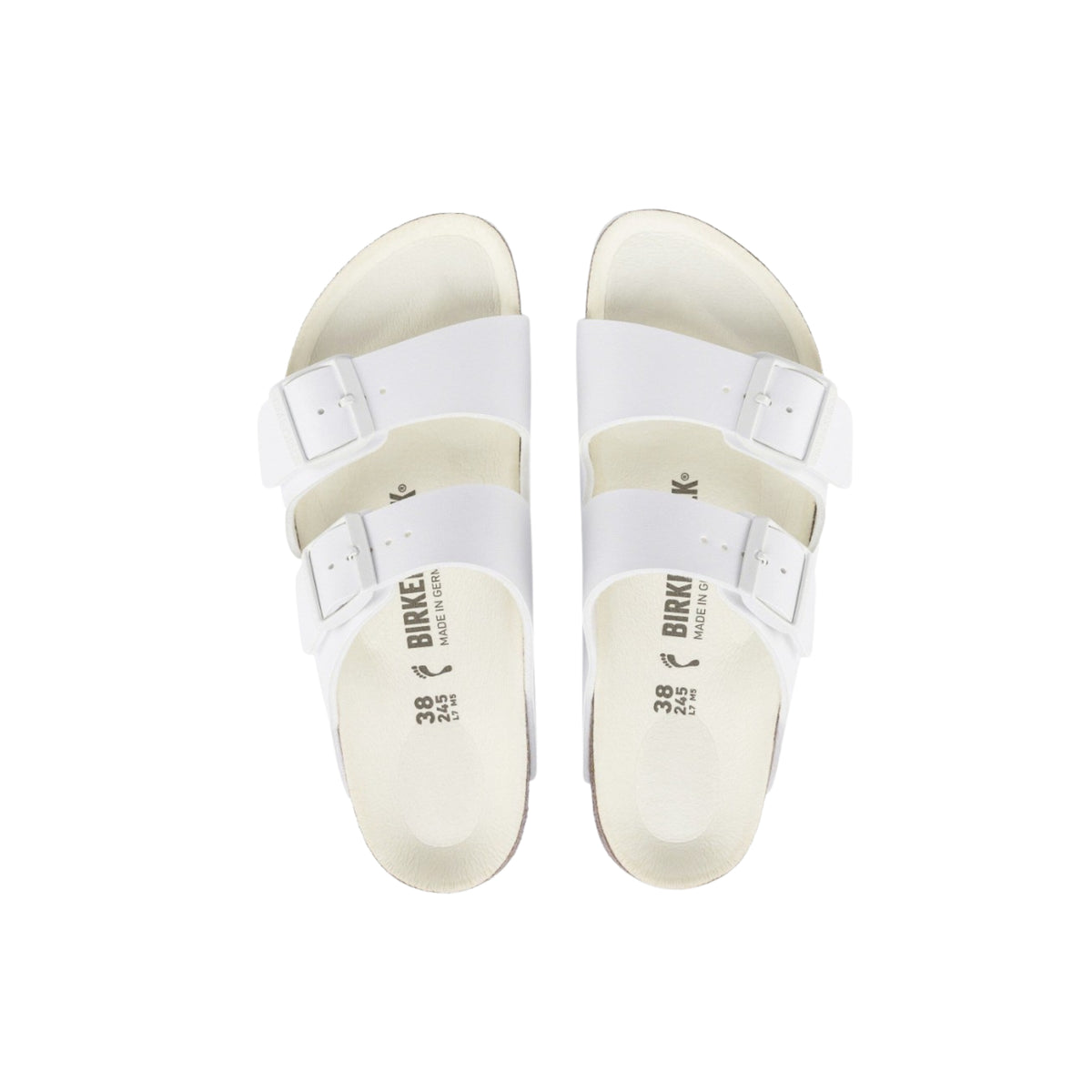 Birkenstock Unisex Arizona Birko-Flor Sandals - Triple White