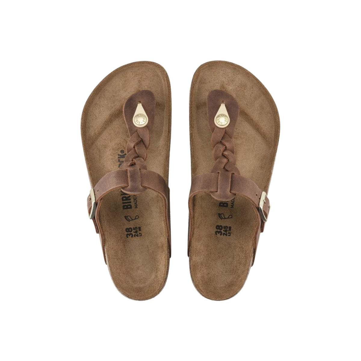Birkenstock Gizeh Braid Cognac Oil - Leather Unisex Sandal