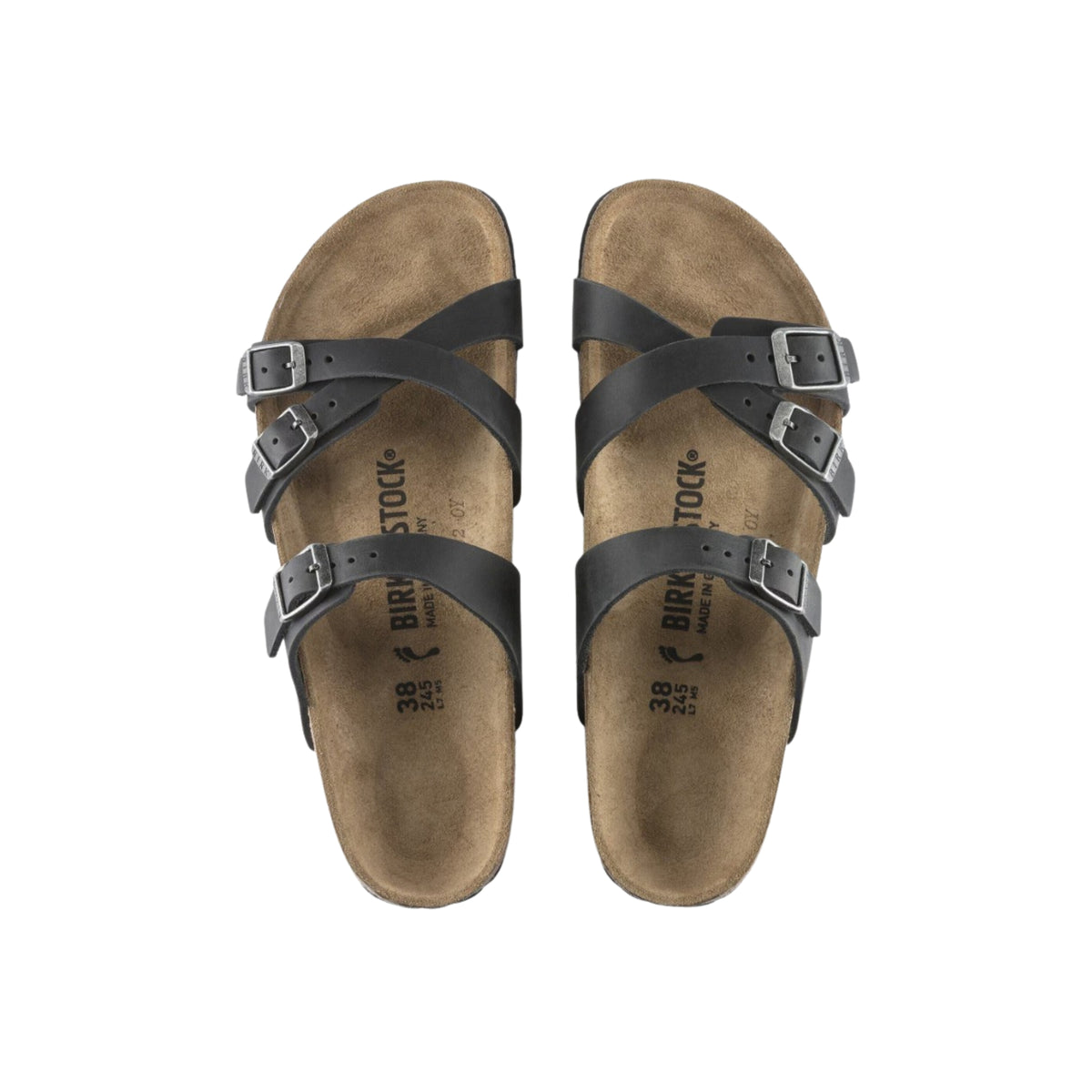 Birkenstock Women's Franca Oiled Leather Sandals – Black