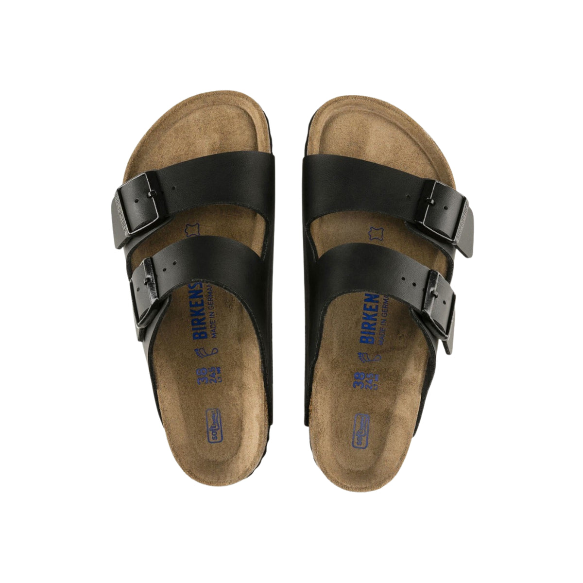 Birkenstock Arizona Birko-Flor - Black Leather Unisex Sandal Soft Footbed
