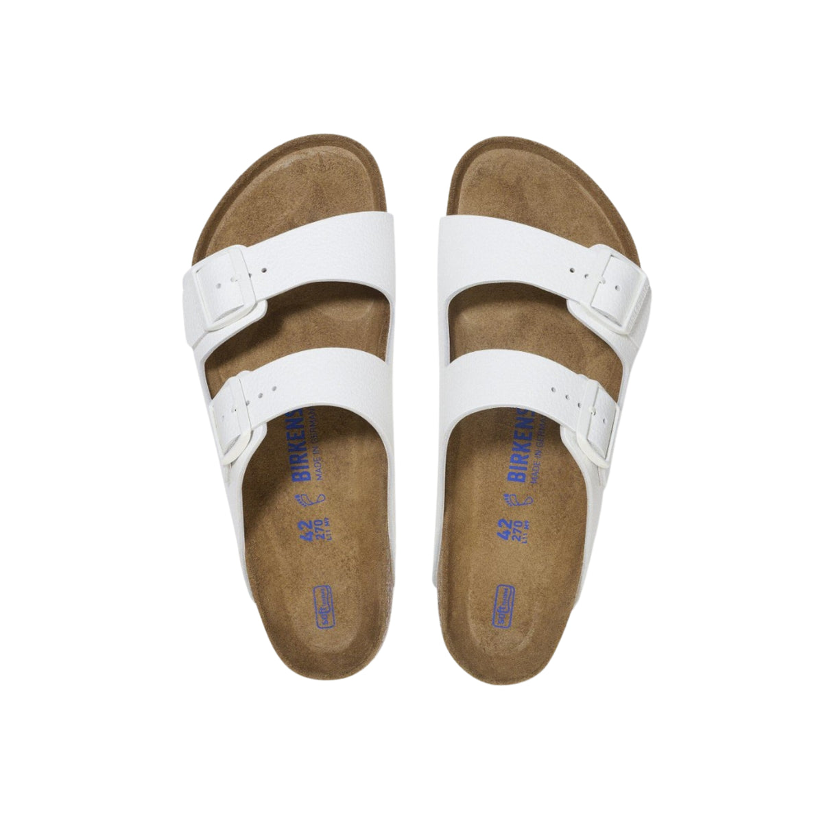 Birkenstock Arizona Soft Footbed White Leather Unisex Sandal